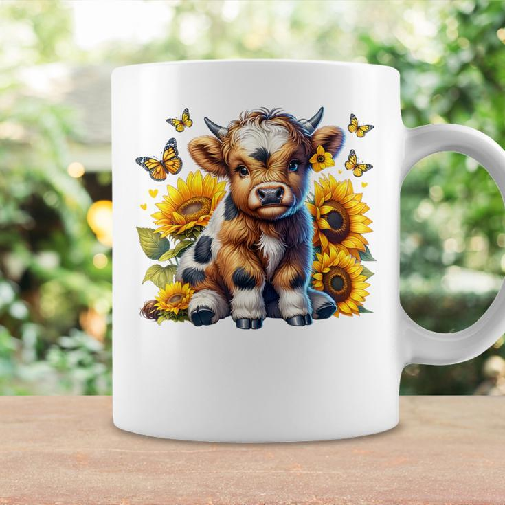 Highland Cow Sunflower Mother's Day Farmer Farming Coffee Mug Gifts ideas