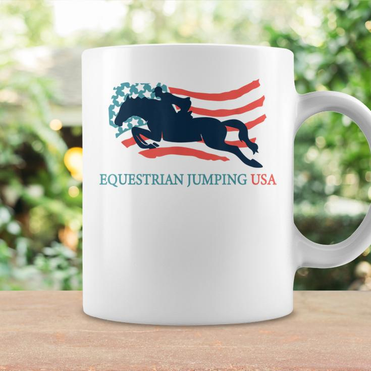 Horse Rider Equestrian Jumping Usa Team Coach American Flag Coffee Mug Gifts ideas