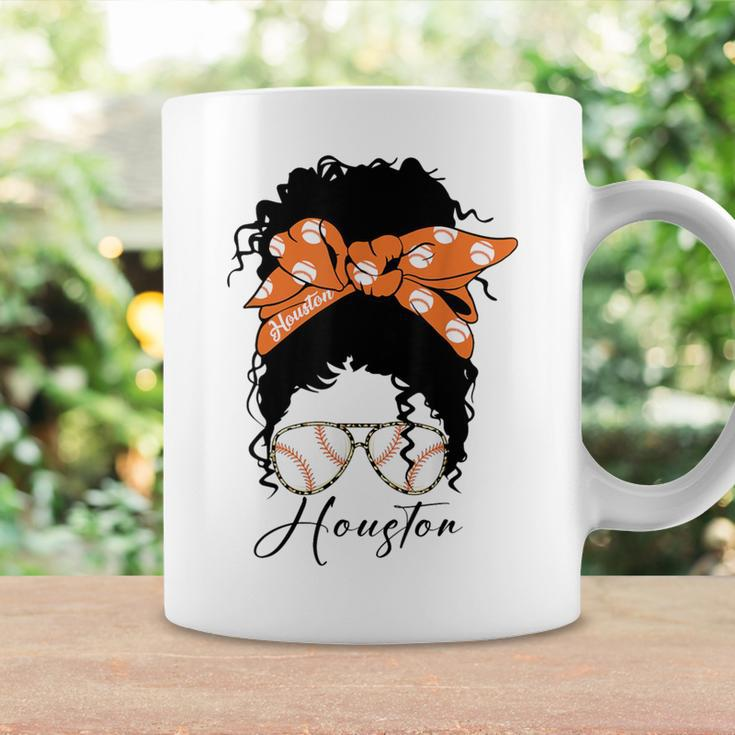Houston Messy Bun Souvenir I Love Houston Women Coffee Mug Gifts ideas