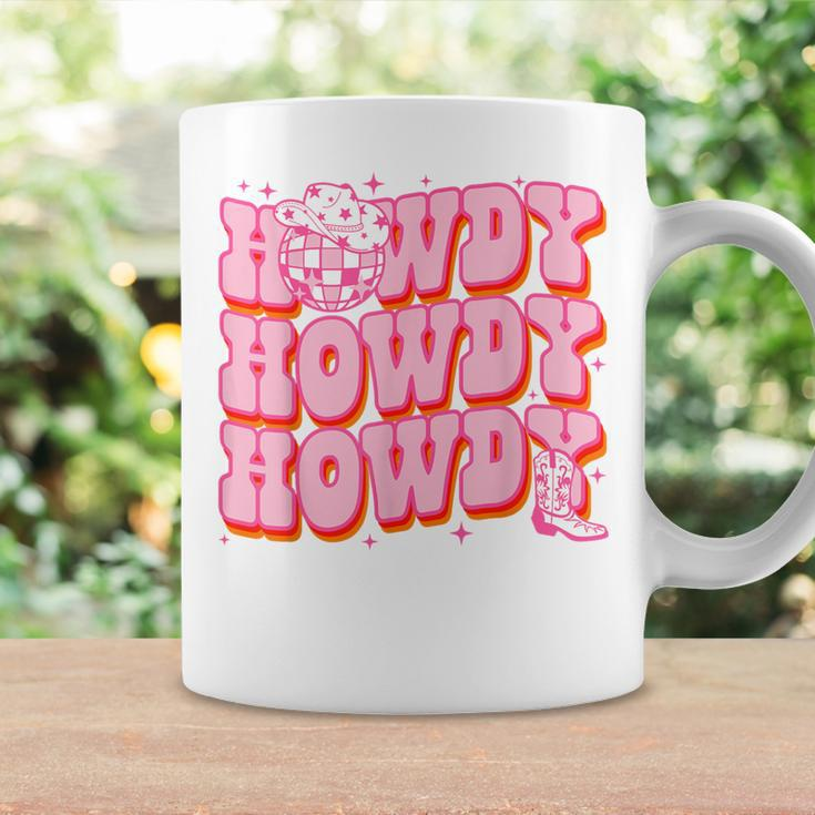 Howdy Southern Western Girl Country Rodeo Pink Disco Cowgirl Coffee Mug Gifts ideas