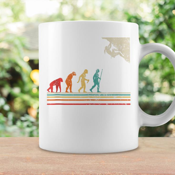Human Evolution Rock Climbing Retro Vintage Climber Coffee Mug Gifts ideas