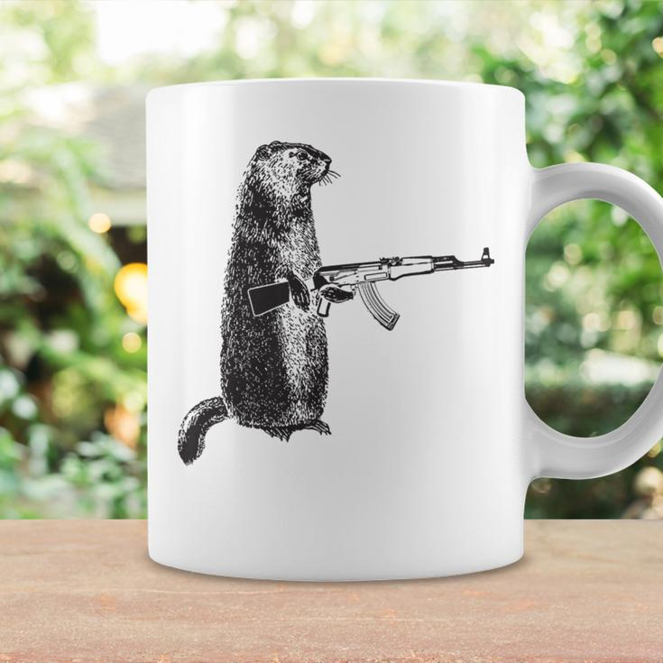Hunting Woodchuck Ak-47 Gun Groundhog Coffee Mug Gifts ideas