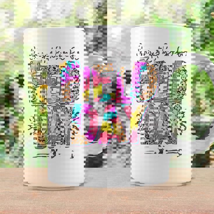 I'm Just Here For Field Day Leopard Tie Dye Happy Field Day Coffee Mug Gifts ideas