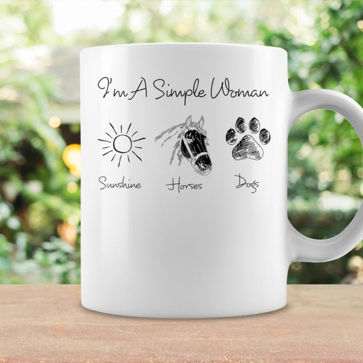 I'm A Simple Woman Sunshine Horse Dog Lover Coffee Mug Gifts ideas