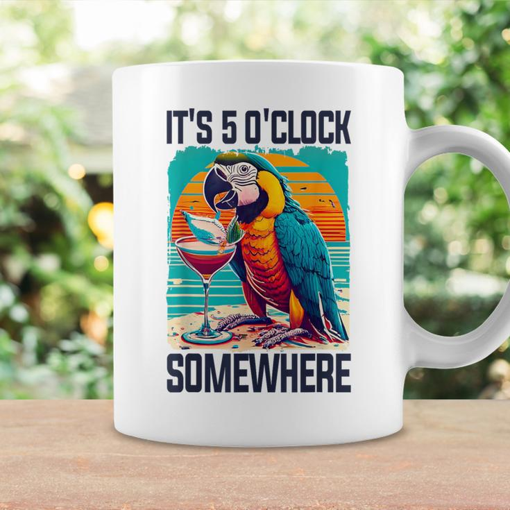 It's 5 O'clock Somewhere Drinking Parrot Cocktail Summer Coffee Mug Gifts ideas