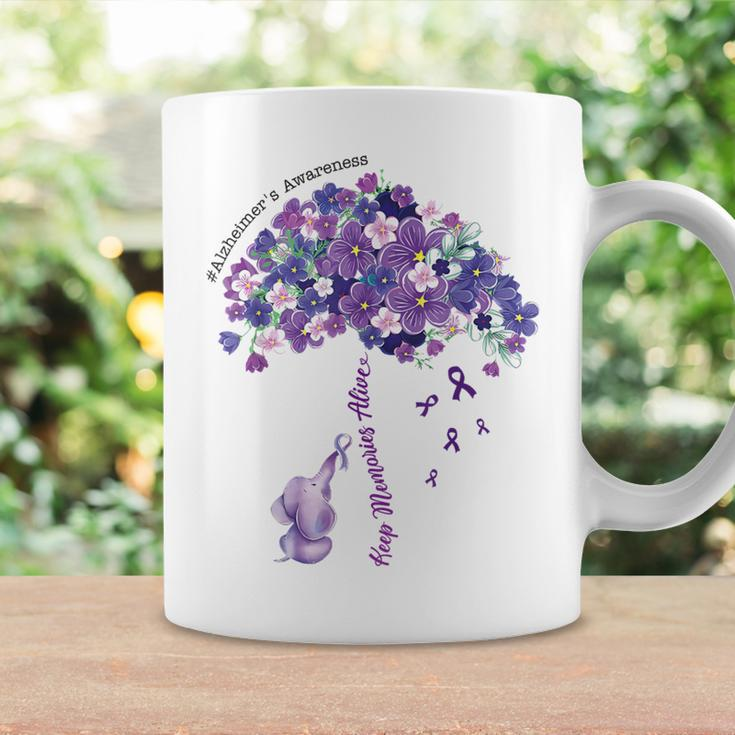 Keep Memories Alive Purple Elephant Alzheimer's Awareness Coffee Mug Gifts ideas