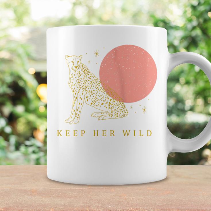 Keep Her Wild Cheetah Modern Boho Graphic Coffee Mug Gifts ideas