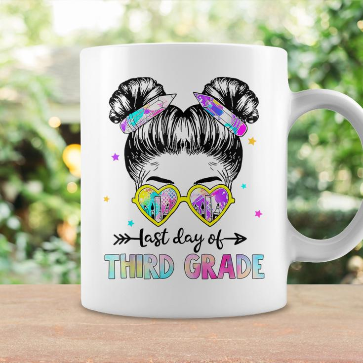 Last Day Of Third Grade Girls Messy Bun Last Day Graduation Coffee Mug Gifts ideas