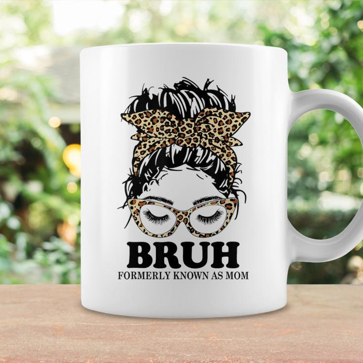 Leopard Messy Bun Bruh Formerly Known As Mom Coffee Mug Gifts ideas