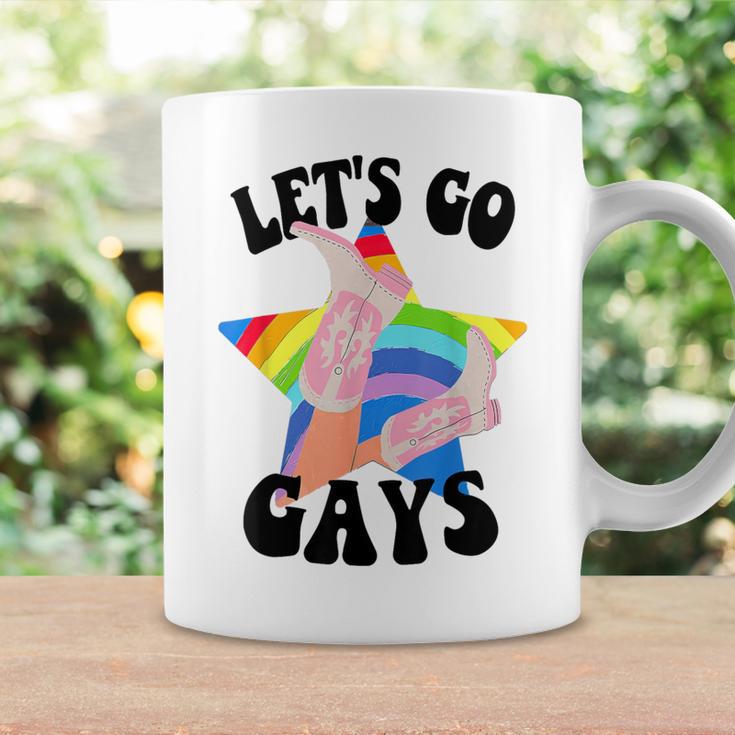 Let's Go Gays Lgbt Pride Cowboy Hat Retro Gay Rights Ally Coffee Mug Gifts ideas