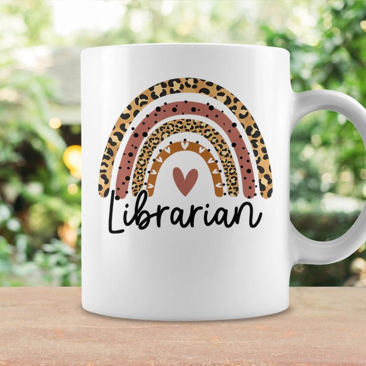 Librarian Rainbow Leopard School Librarian Coffee Mug Gifts ideas