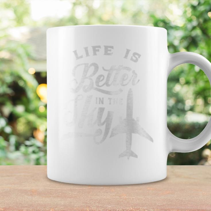 Life Is Better In The Sky Pilot Airplane Plane Aviator Coffee Mug Gifts ideas