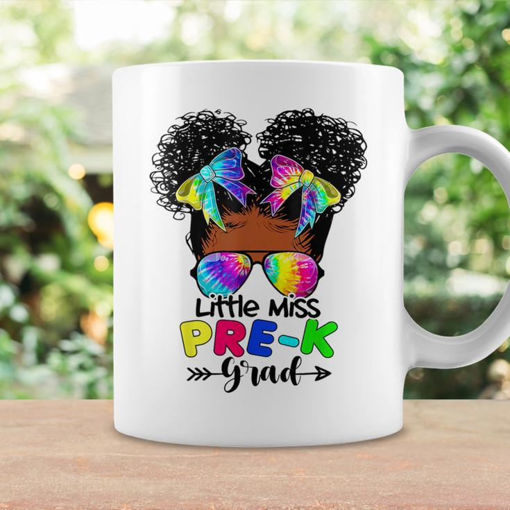 Little Miss Pre-K Grad Graduation Messy Bun Black Girls Coffee Mug Gifts ideas