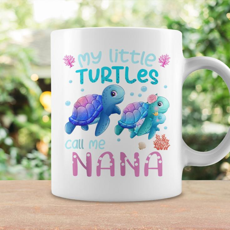 My Little Turtles Call Me Nana Turtles Sea Summer Womens Coffee Mug Gifts ideas