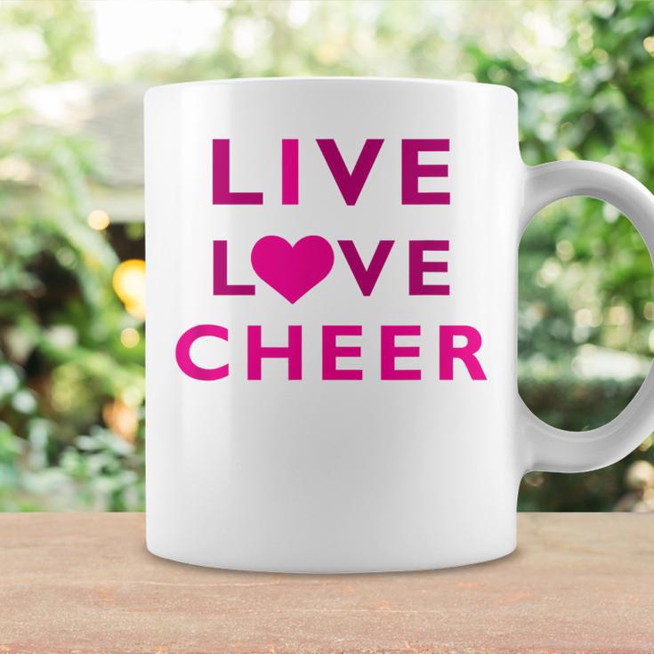 Live Love Cheer Cute Cheerleader Coffee Mug Gifts ideas