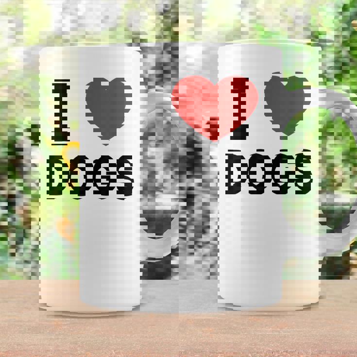 I Love Dogs Amante De Los Perros Retro I Heart Dogs Taza de café Ideas de regalos