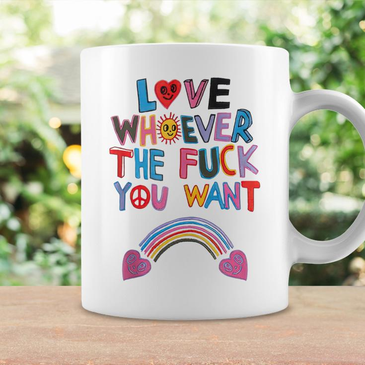 Love Whoever The Fuck You Want Rainbow Coffee Mug Gifts ideas
