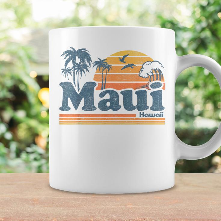 Maui Hawaii Vintage Surf Beach Surfing 70'S Retro Hawaiian Coffee Mug Gifts ideas
