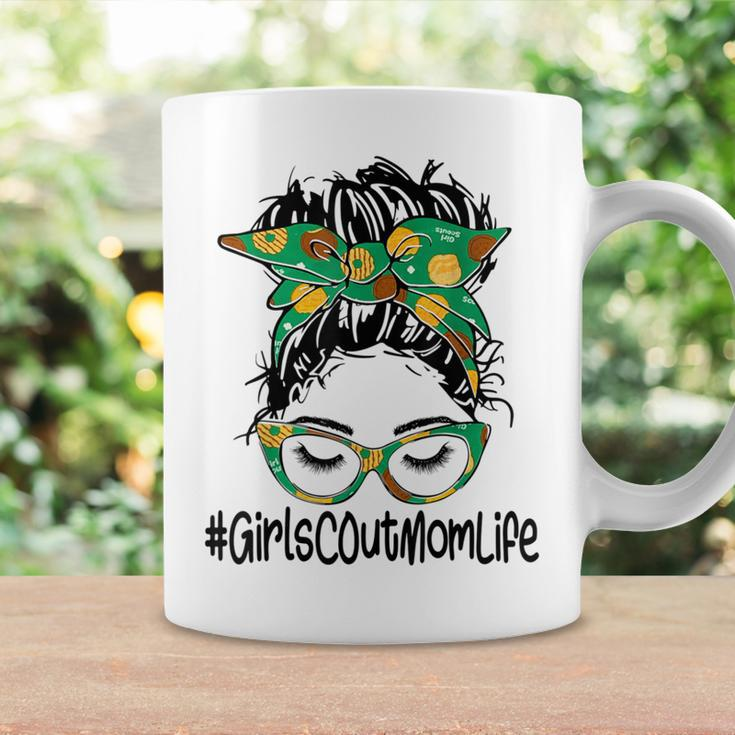 Messy Bun Girls Scout Mom Life Cookie Bakery Coffee Mug Gifts ideas
