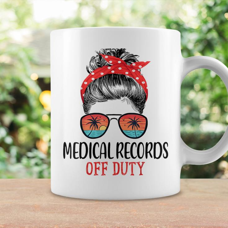 Messy Bun Medical Records Off Duty Sunglasses Beach Sunset Coffee Mug Gifts ideas