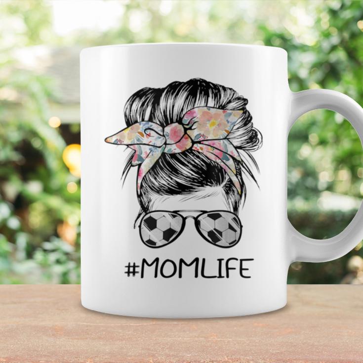 Mom Life Soccer Mom Messy Bun Coffee Mug Gifts ideas