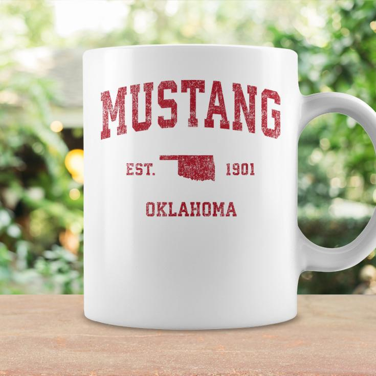 Mustang Oklahoma Ok Vintage Sports Red PrintS Tassen Geschenkideen