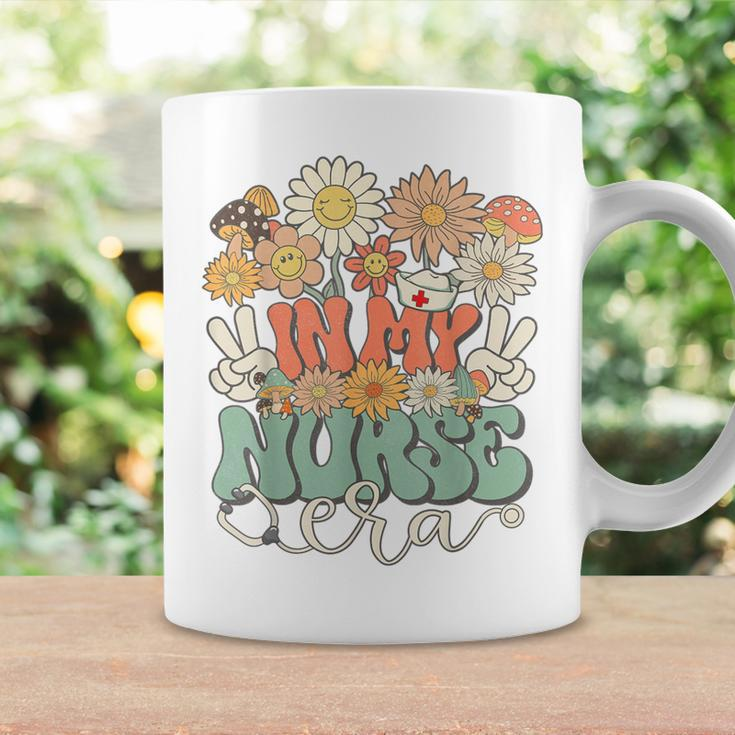 In My Nurse Era Floral Hippie Groovy Retro Daisy Nurse Coffee Mug Gifts ideas