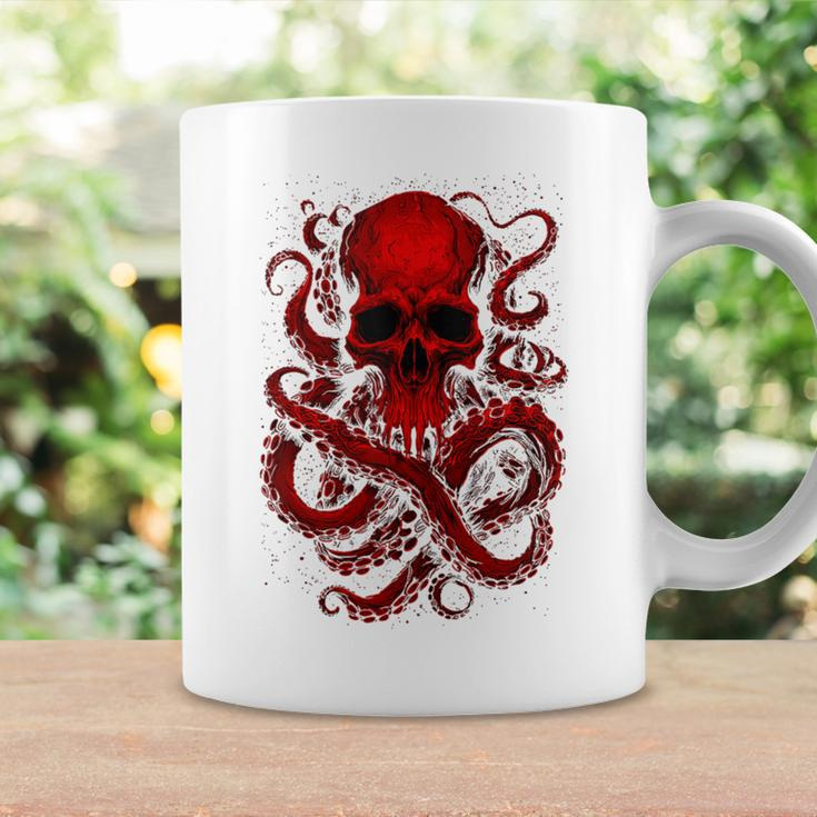 Octopus Skull Monster Red Krakens Cthulhus Cool For Boys Coffee Mug Gifts ideas
