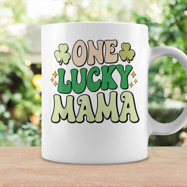 One Lucky Mama Groovy Retro Mama St Patrick's Day Coffee Mug Gifts ideas