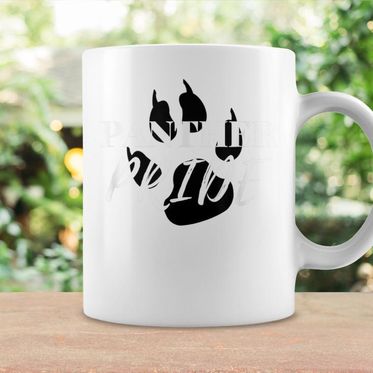 Panther Pride High School Fan Spirit Black Paw Print Coffee Mug Gifts ideas