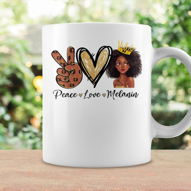 Peace Love Melanin Sugar Afro Black Brown Girls Pride Coffee Mug Gifts ideas