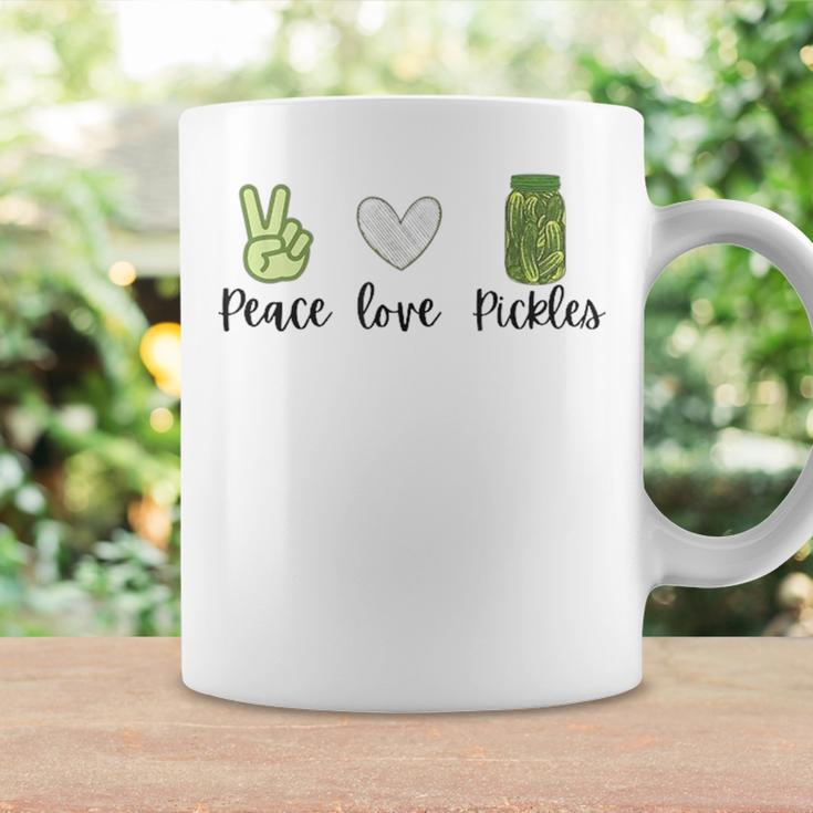 Peace Love Pickles Retro Pickles Lover Food Lover Coffee Mug Gifts ideas