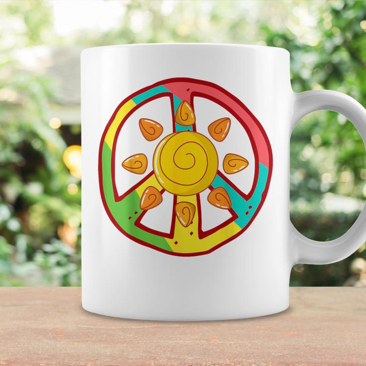 Peace Sign Love Ancient Aztec Sun Tie Dye HippieCoffee Mug Gifts ideas