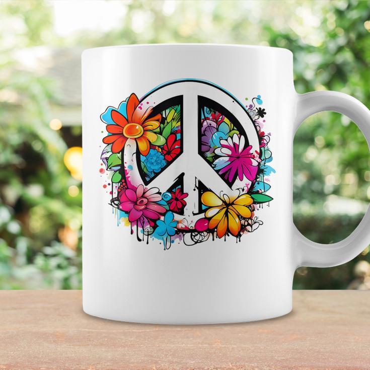 Peace Symbol Zeichen Blumen Frieden Flower Power Peace Sign Tassen Geschenkideen