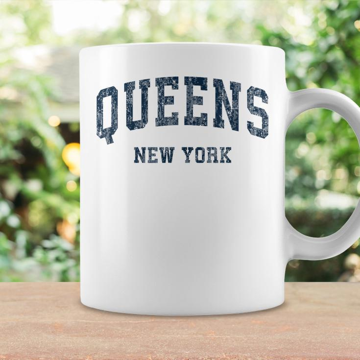 Queens New York Ny Vintage Varsity Sports Navy Coffee Mug Gifts ideas