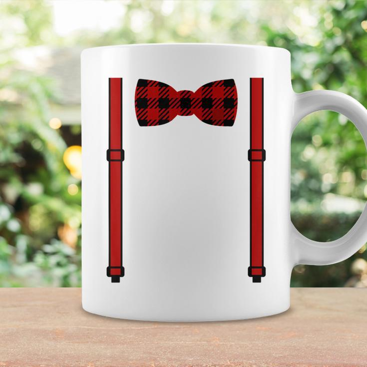 Red Buffalo Plaid Bow Tie And Suspenders Coffee Mug Gifts ideas