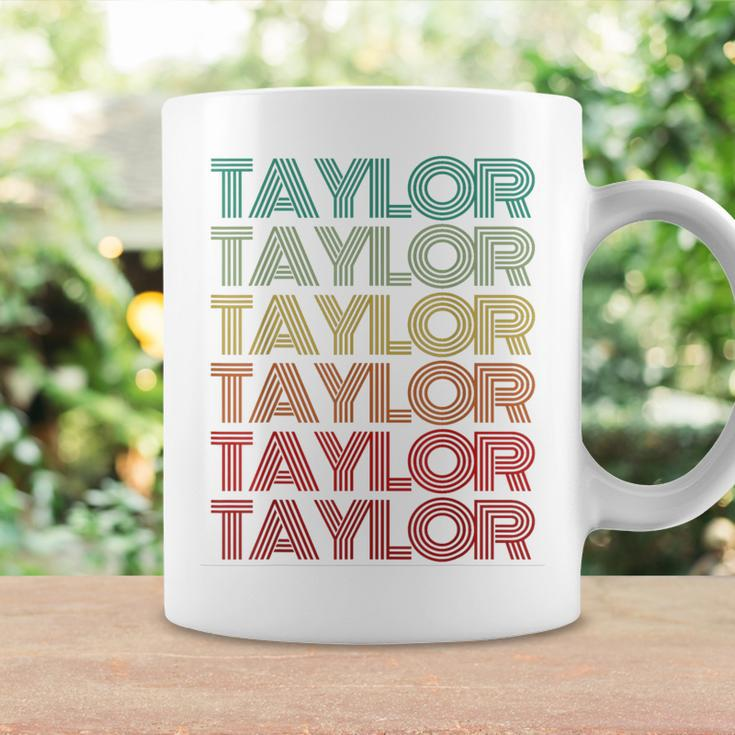 Retro First Name Taylor Girl Boy Personalized Groovy Youth Coffee Mug Gifts ideas