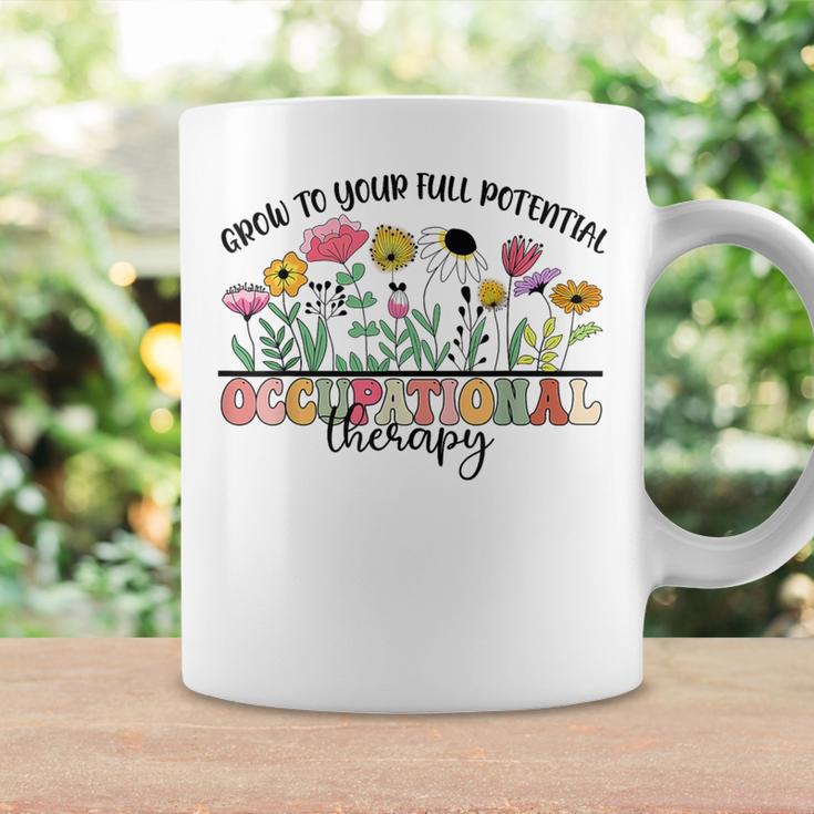 Retro Floral Grow To Full Potential Occupational Therapy Ot Coffee Mug Gifts ideas