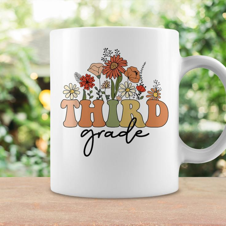 Retro Wildflowers Third Grade Teacher Student Back To School Coffee Mug Gifts ideas