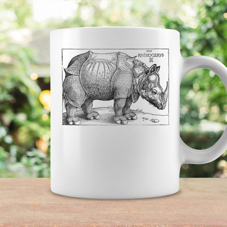 Rhinoceros Albrecht Durer Vintage Illustration Engraving Tassen Geschenkideen