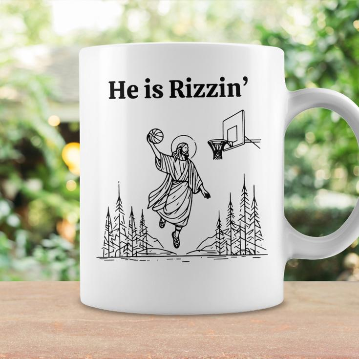 He Is Rizzin Basketball Retro Christian Religious Coffee Mug Gifts ideas