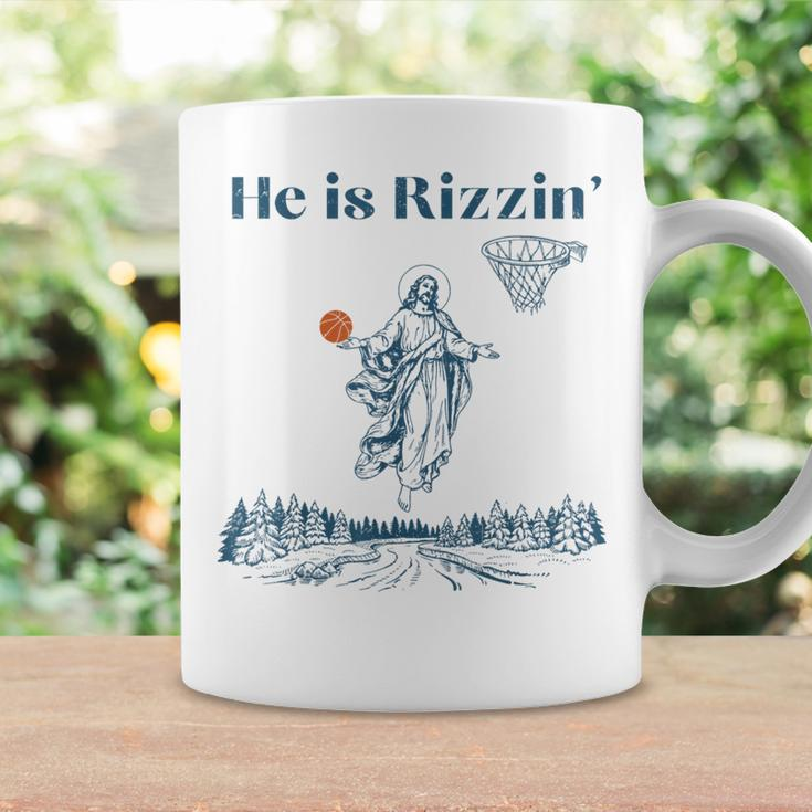 He Is Rizzin' Jesus Christian Religious Basketball Easter Coffee Mug Gifts ideas
