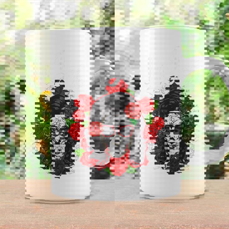 Rockera Surgar Skull La Jefa Calavera Muertos Sin Mangas Taza de café Ideas de regalos