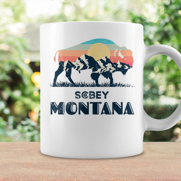 Scobey Montana Vintage Hiking Bison Nature Coffee Mug Gifts ideas