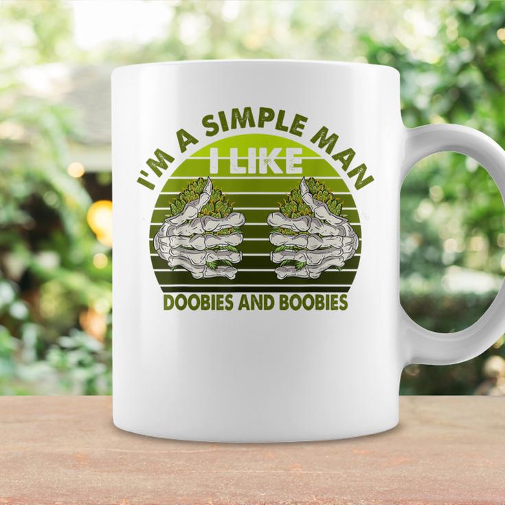 Im Simple Man I Like Doobies And Boobies Weed Smoker Vintage Coffee Mug Gifts ideas