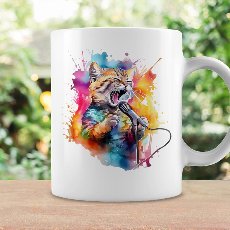 Singing Cat Kitty Cat Singing Into A Microphone Coffee Mug Gifts ideas