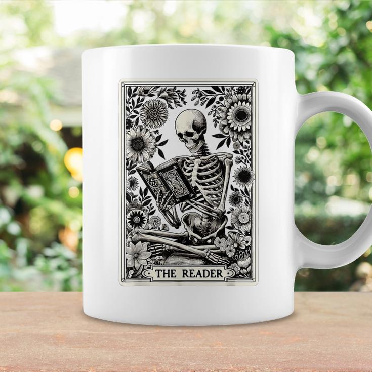 Skeleton Reading Book The Reader Tarot Card Book Coffee Mug Gifts ideas