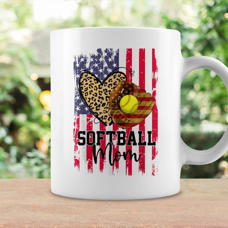 Softball Mom American Flag Patriotic 4Th Of July Women Coffee Mug Gifts ideas