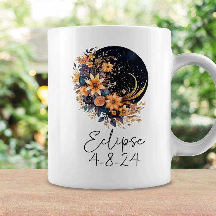 Solar Eclipse With Floral Flowers Coffee Mug Gifts ideas
