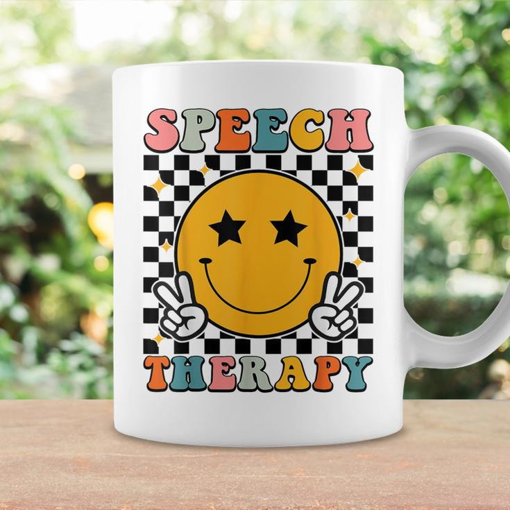 Speech Therapy Retro Smile Face Slp Teacher Speech Therapist Coffee Mug Gifts ideas